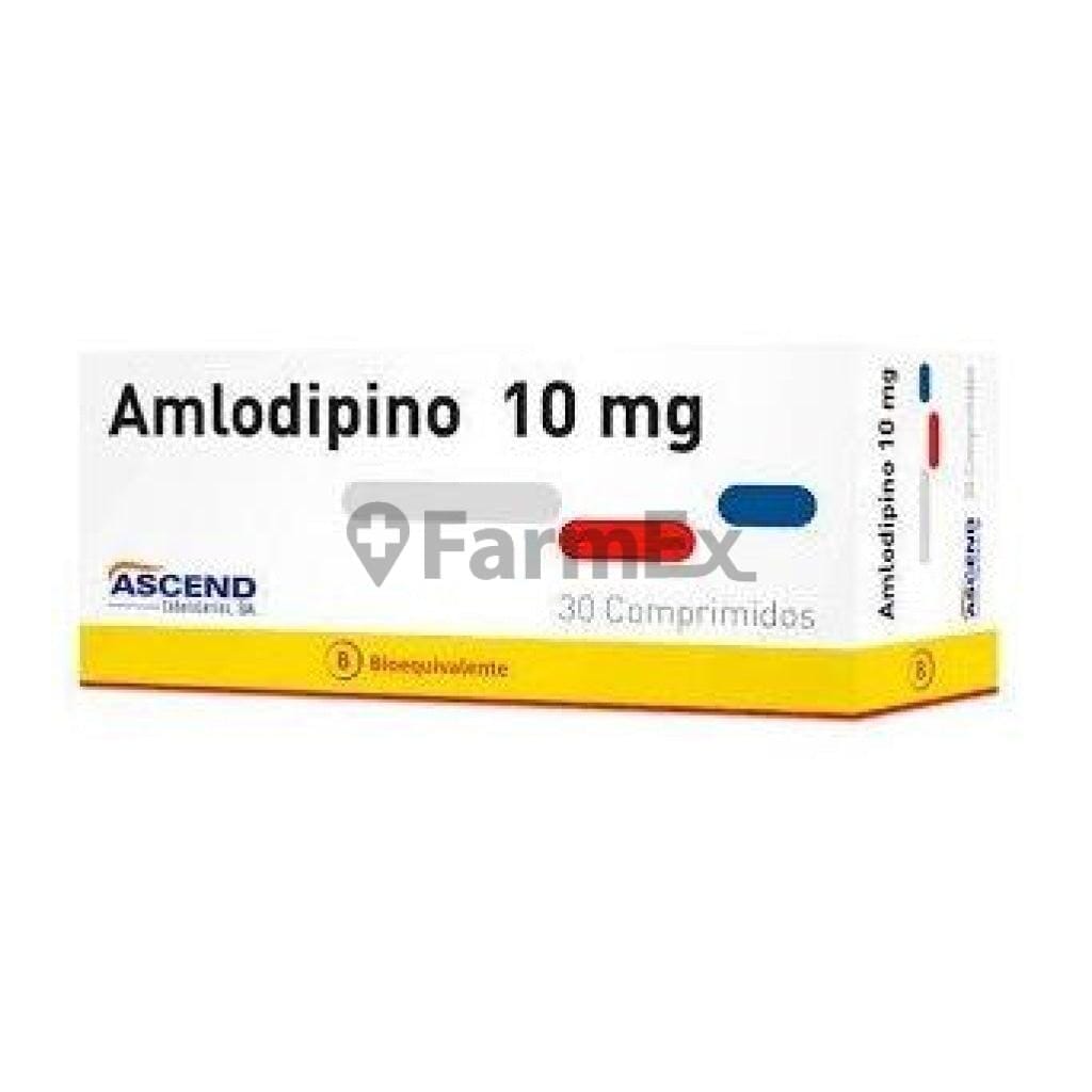 Amlodipino 10 mg x 30 comprimidos susc-1 de 4 meses Farmex-Suscripciones-Persistente